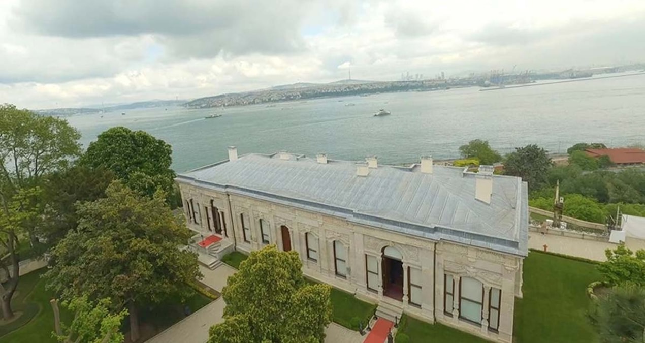 166 yıllık Mecidiye Köşkü dronla görüntülendi