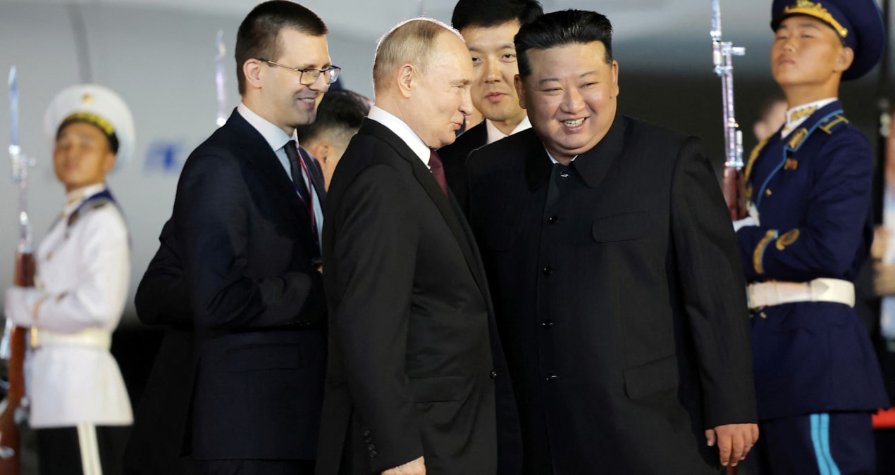 24 yıl sonra Kuzey Kore’ye giden Putin’e görkemli karşılama