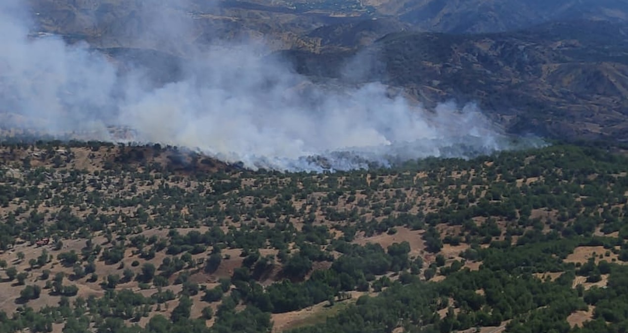 Adıyaman’daki örtü yangını dünden bu yana sürüyor