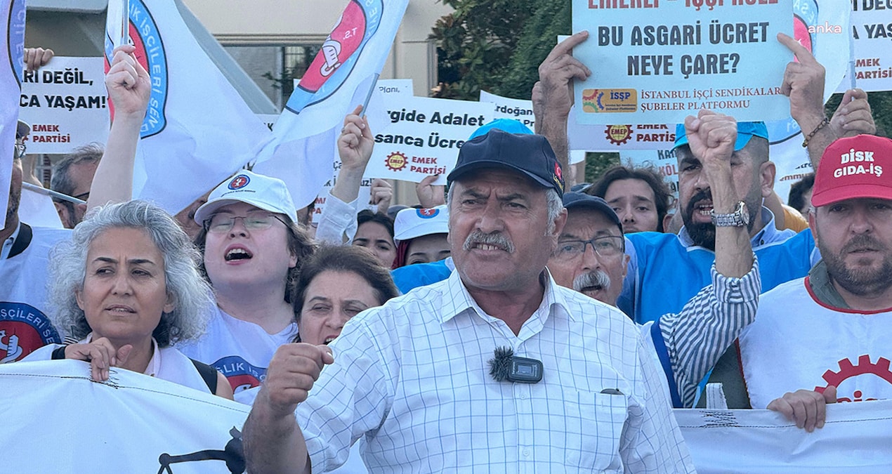 Asgari ücrete zam için eylem yaptılar