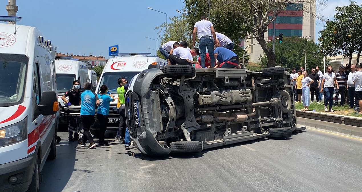 Hayati tehlikesi vardı, ambulans devrildi can verdi