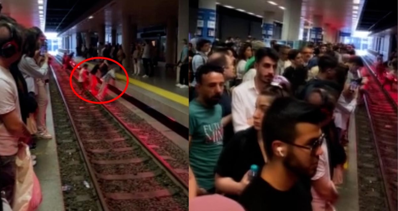 İstanbul’da iki metro hattında arıza yaşandı: Yolcular raylara yürüdü