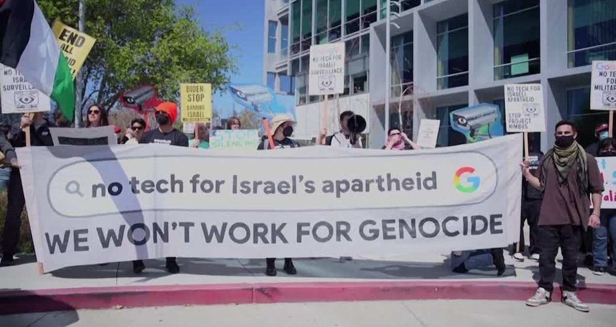 Öğrenciler protestoda… Google ve Amazon’da çalışmama sözü