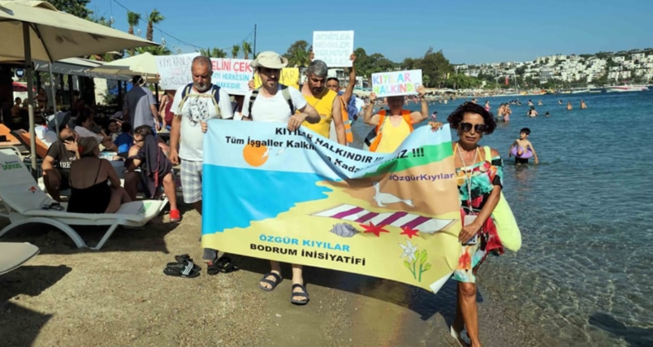 Plaj işgaline büyük isyan