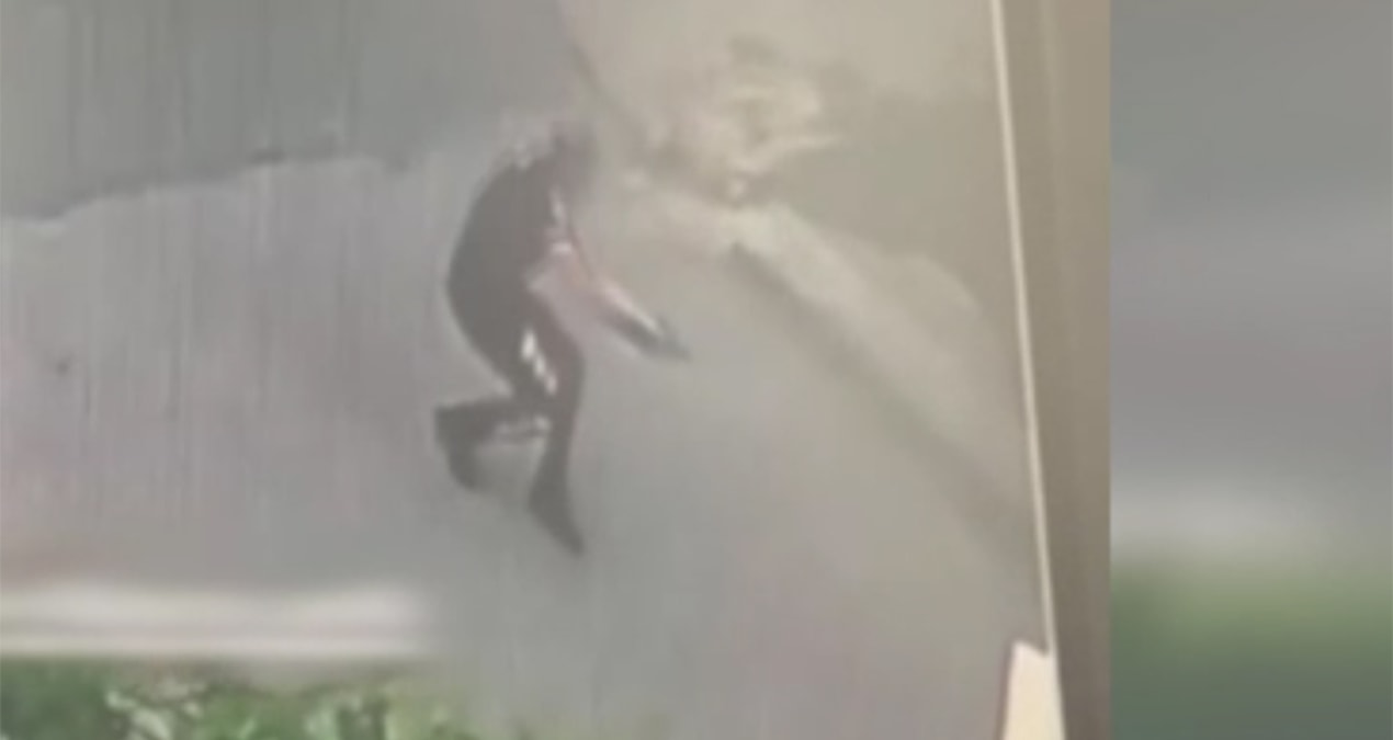 Polis-hırsız kovalamacası anbean kamerada