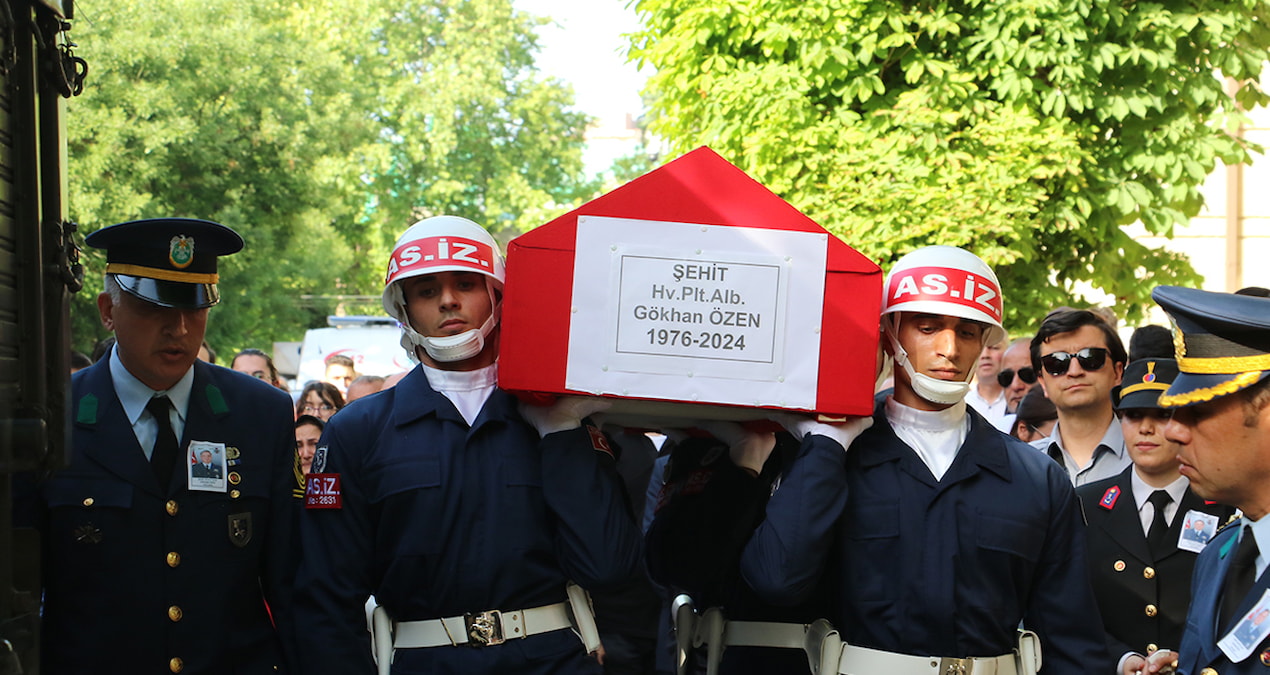 Şehit Hava Pilot Albay Özen, son yolculuğuna uğurlandı