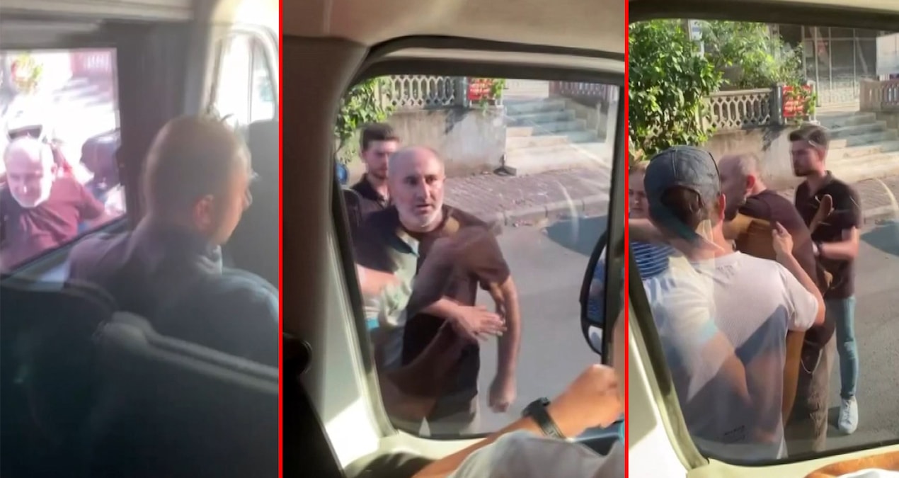 Trafikte dehşet! Bıçak gösterip kapıyı ve camı yumrukladı