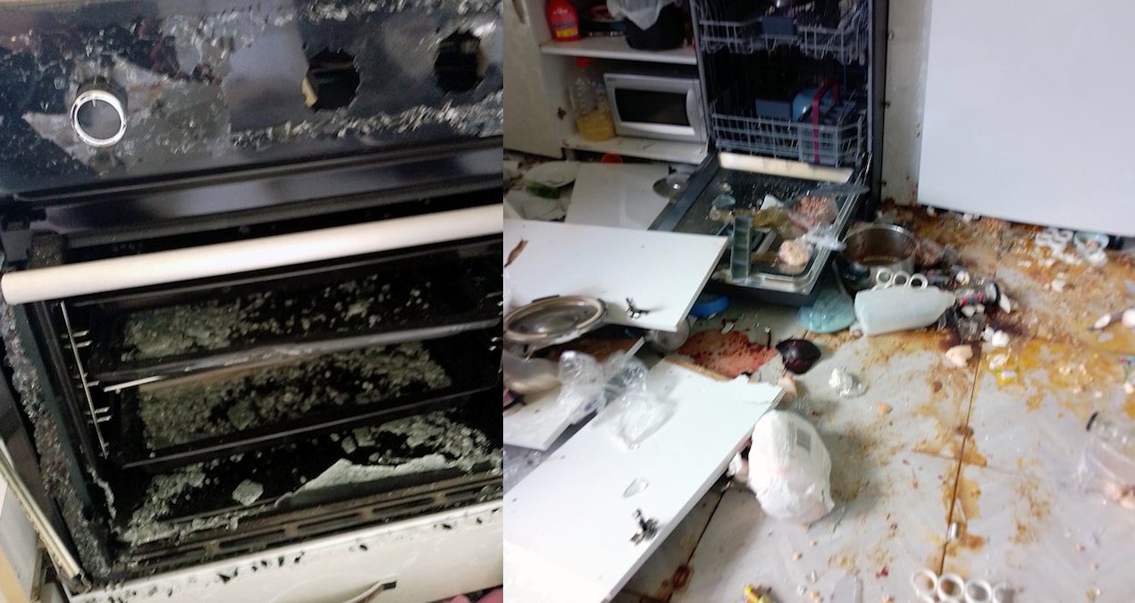 Boşanmak isteyen eşinin evini yerle bir etti: ‘Beni kurtarın’