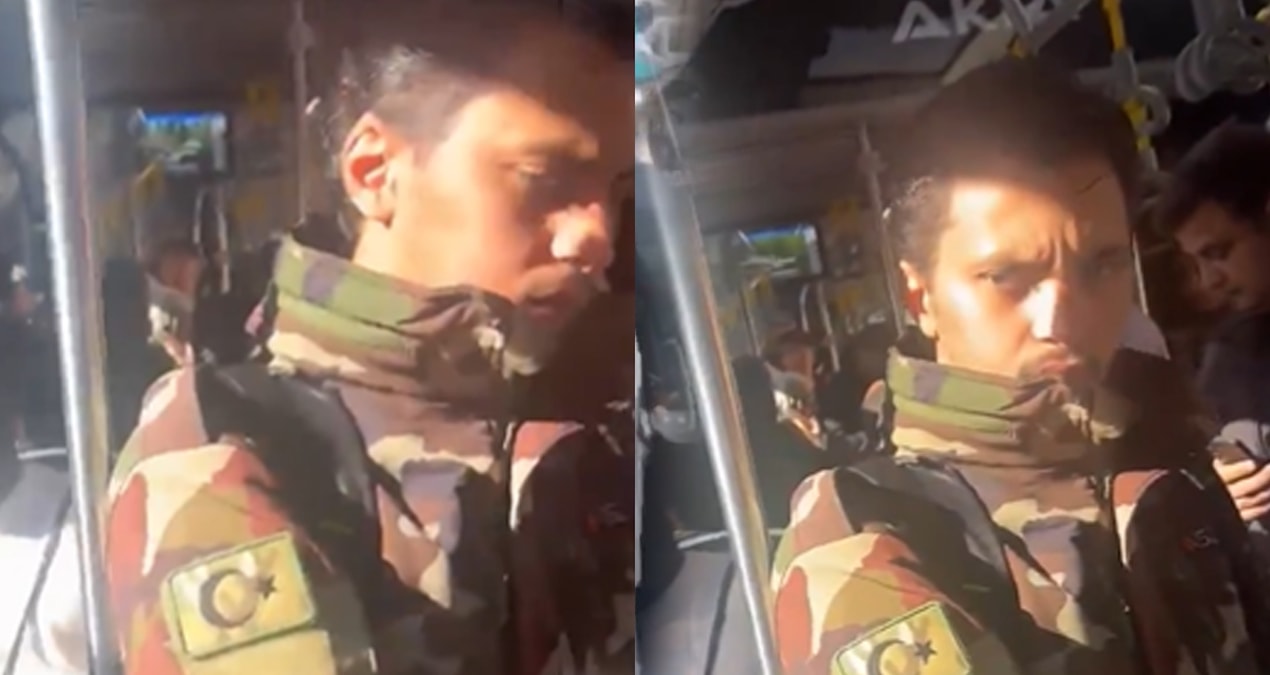 Askeri kamuflajla geziyordu: Gözaltına alındı, sınır dışı edilecek