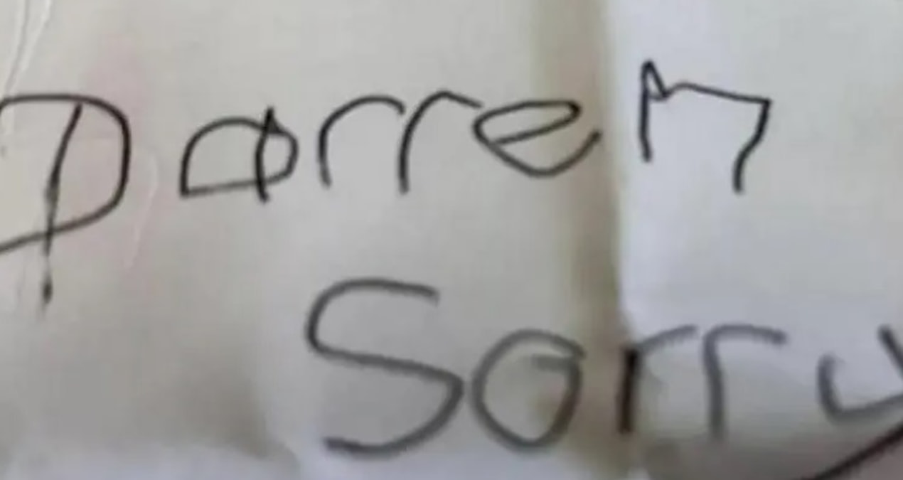 Çalınan yüzük özür notuyla geri gönderildi