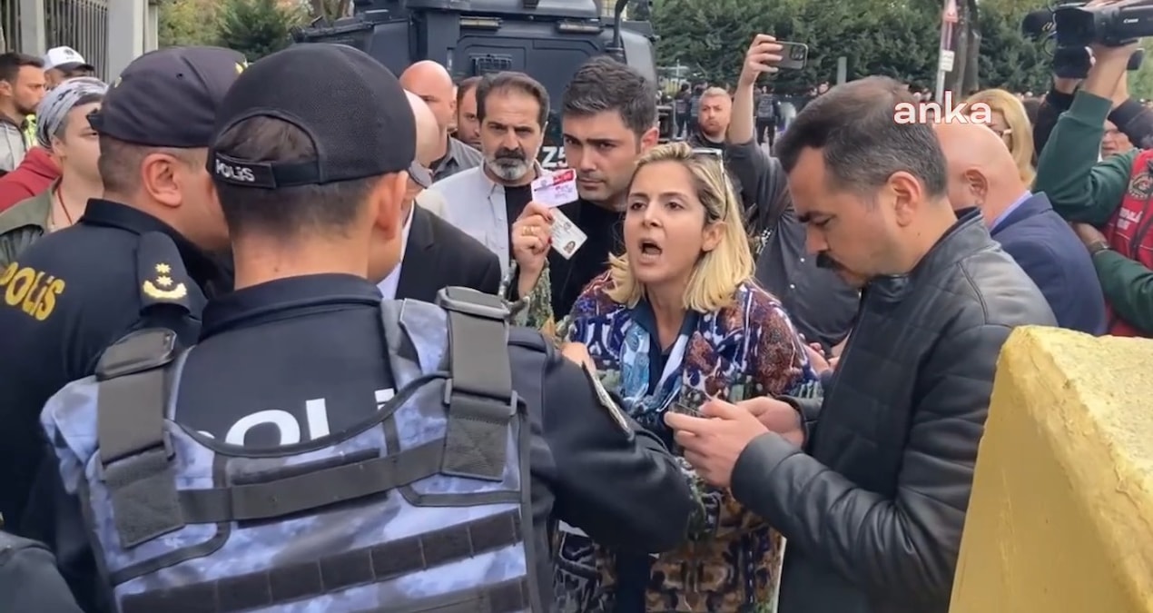 Gözaltındaki Ahmet Özer’in avukat kızı, emniyete alınmayınca tepki gösterdi