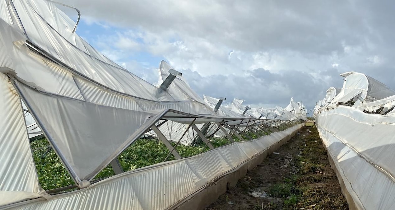 Antalya’da hortum seralara zarar gördü