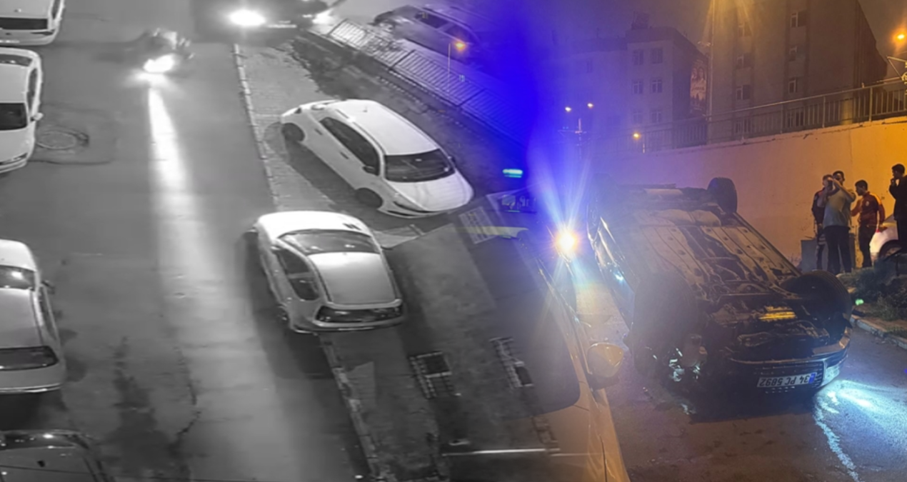 Film sahnelerini aratmayan kovalamaca kazayla sonlandı