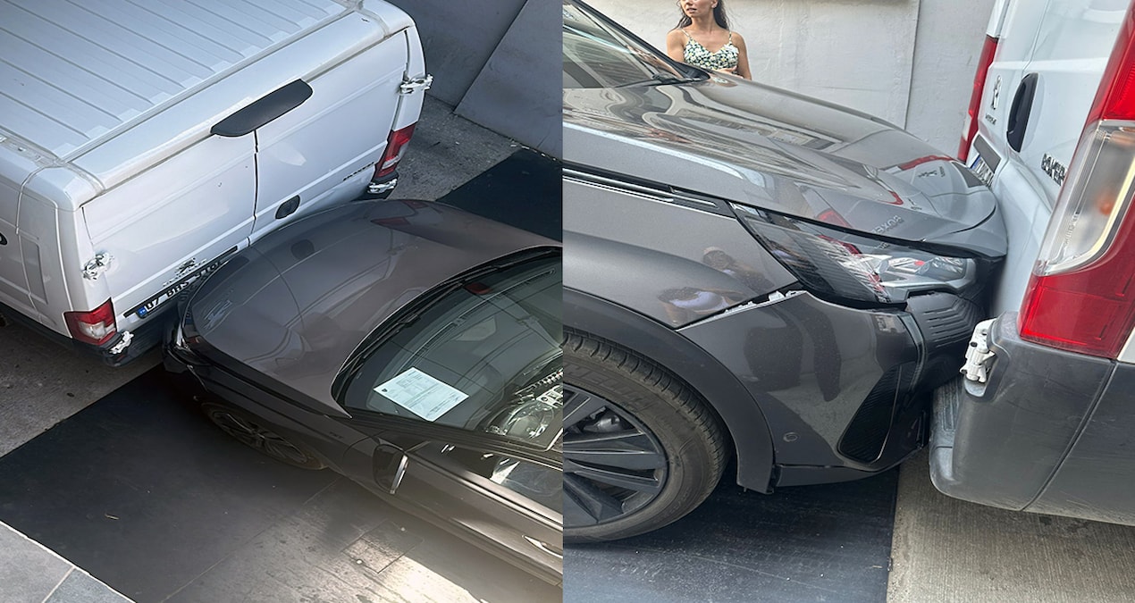 Otomobiline serviste araç çarptı, servisten gelen yanıt çıldırttı