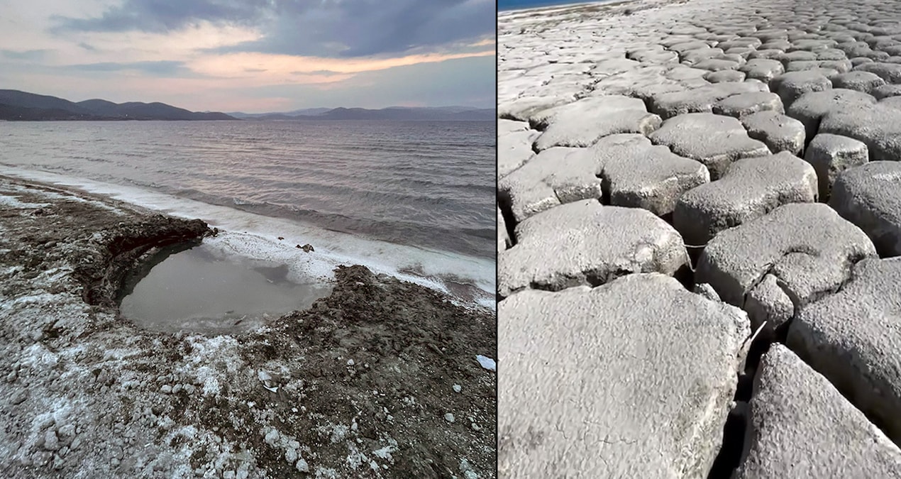 Salda Gölü’nde korkutan görüntü: 20 metreye yakın su çekildi